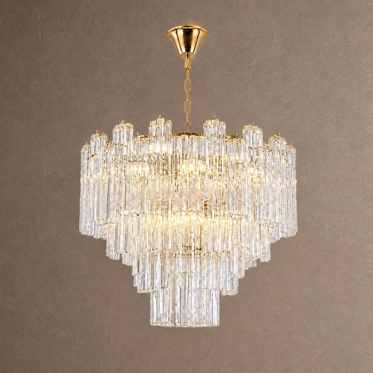 Elaris Tiered Chandelier - 14.1 in (35 cm) / 4-LightBlushlighting