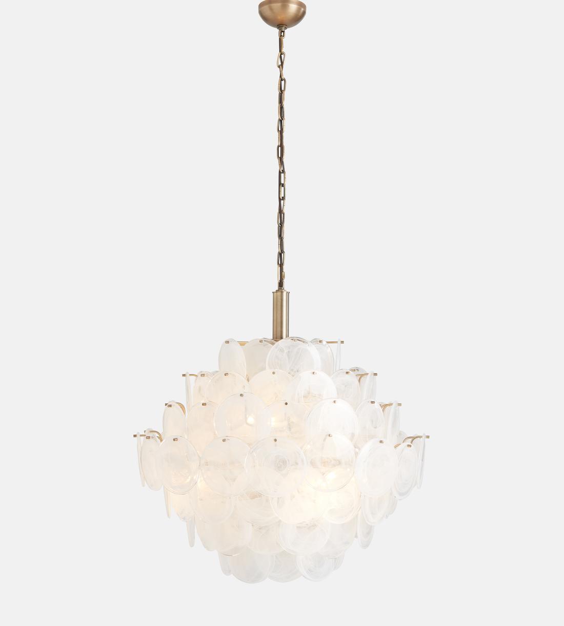 Elba Glass Large Chandelier - Blushlighting