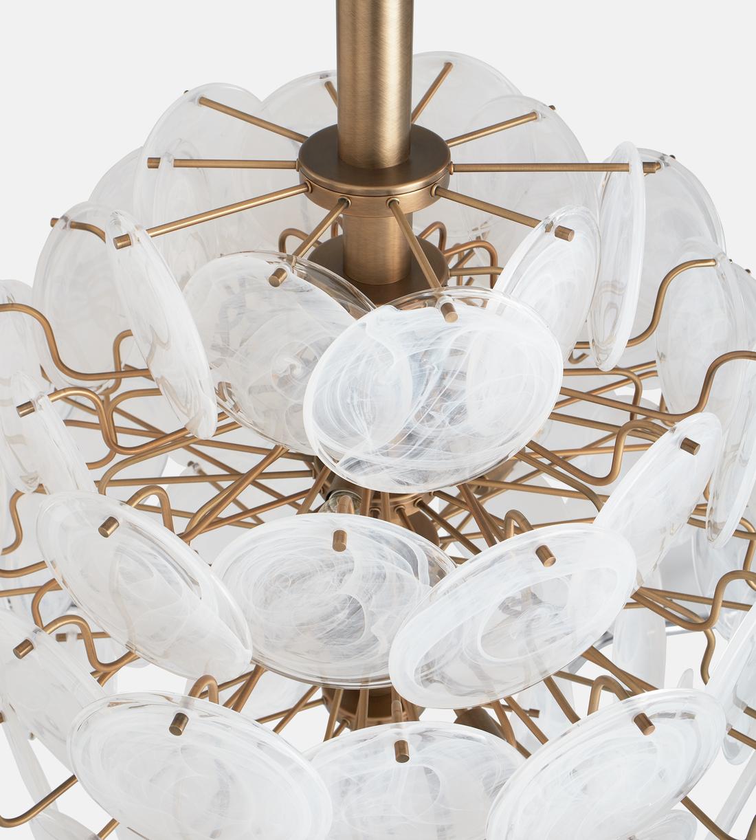 Elba Glass Large Chandelier - Blushlighting