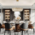 Elegant 31‑Inch Gold Crystal Chandelier with 12 Adjustable Lights