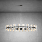 Elegant 48 - inch Polished Brass Round Crystal Chandelier Luxury Lighting - BlackBlushlighting