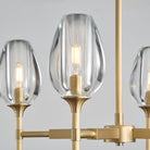Elegant 8 - Light Brass Crystal Chandelier with Gold Finish 54in Round - Brass - 8 LightsBlushlighting