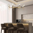 Elegant 8 - Light Brass Crystal Chandelier with Gold Finish 54in Round - Brass - 8 LightsBlushlighting