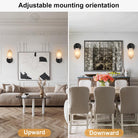 Elegant Black Alabaster Wall Sconce with Dimmable LED Light