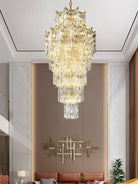Elegant Crystal Chandelier for Duplex Villas-Chandelier-Blushlighting-Blushlighting
