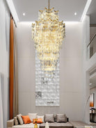 Elegant Crystal Chandelier for Duplex Villas-Chandelier-Blushlighting-Blushlighting