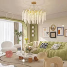 Elegant Crystal Icicle Chandelier in Branch Style for Dining Table Use-Chandeliers-Blushlighting