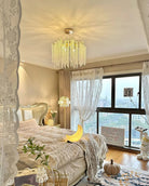 Elegant Crystal Icicle Chandelier in Branch Style for Dining Table Use-Chandeliers-Blushlighting