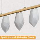 Elegant Gold Alabaster 6 - Light Linear Chandelier for Dining - L39‘’Blushlighting
