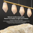 Elegant Gold Alabaster 6 - Light Linear Chandelier for Dining - L39‘’Blushlighting
