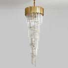 Elian Gillani 2-Story Crystal Chandelier - Diameter 50 cm ( 19.7 in ) x Height 160 cm ( 62.9 in )GoldBlushlighting