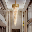 Elian Gillani 2-Story Crystal Chandelier - Diameter 50 cm ( 19.7 in ) x Height 160 cm ( 62.9 in )GoldBlushlighting