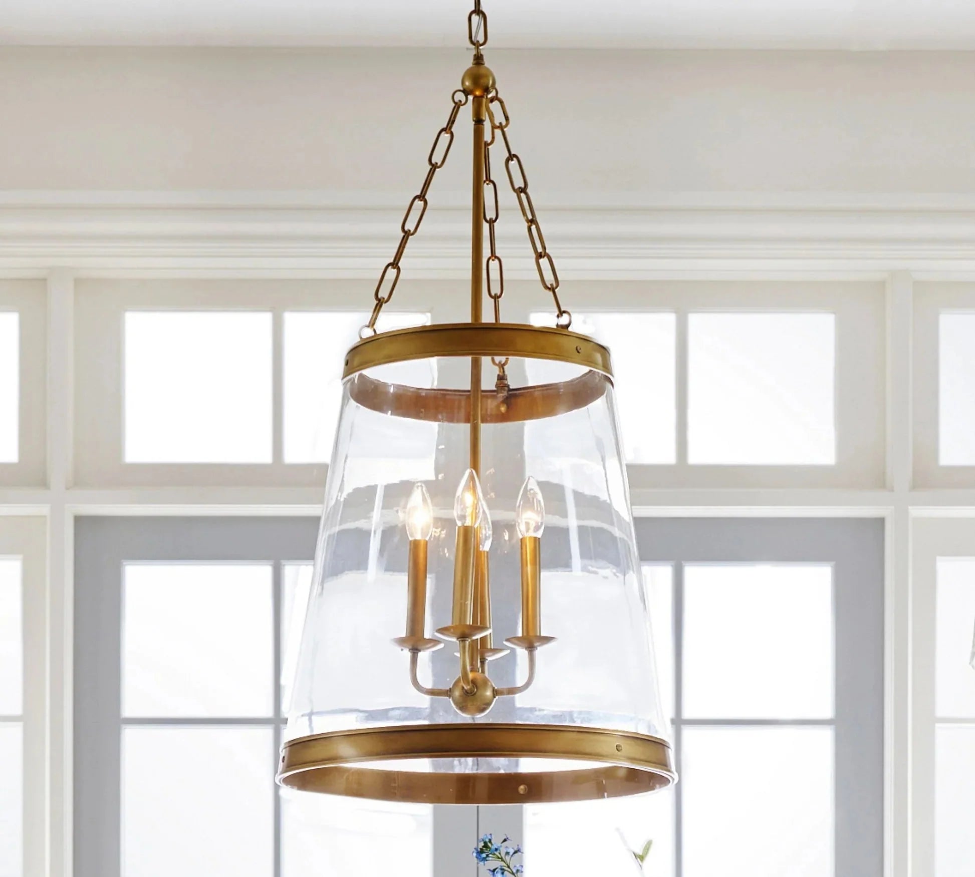 Elizabeth Glass Tapered Pendant (18") - Blushlighting