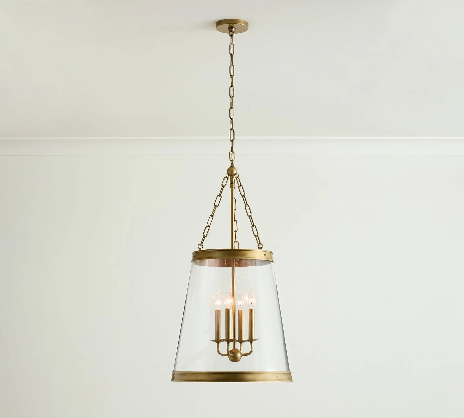 Elizabeth Glass Tapered Pendant (18") - Blushlighting