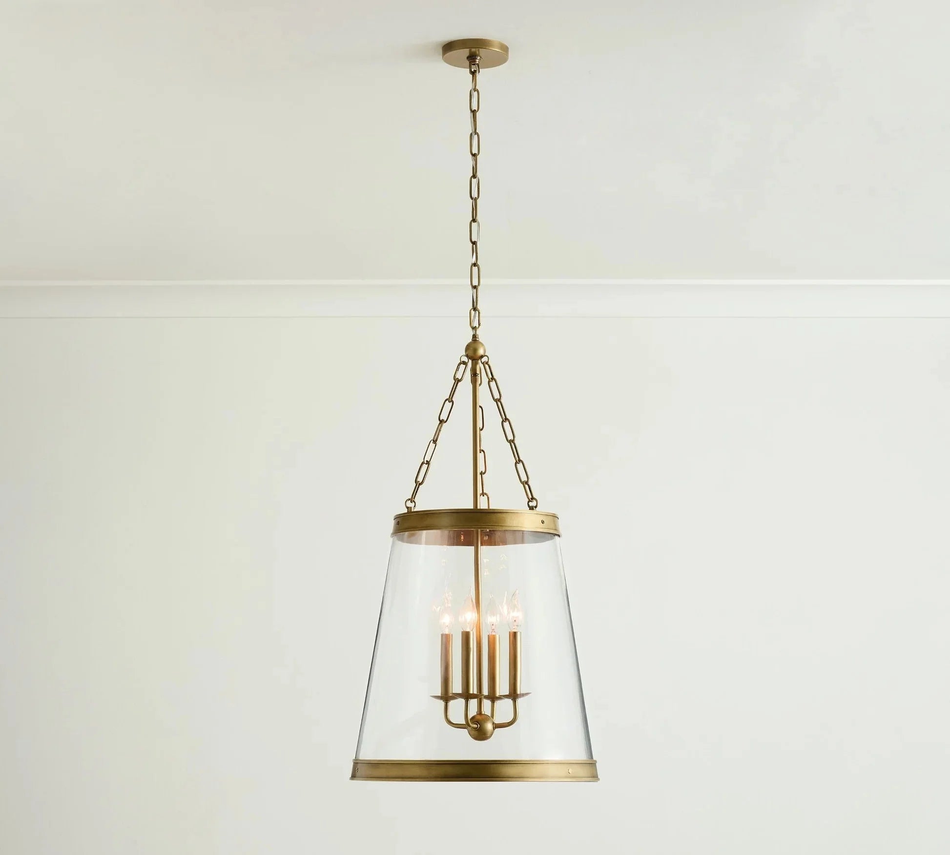 Elizabeth Glass Tapered Pendant (18") - Blushlighting