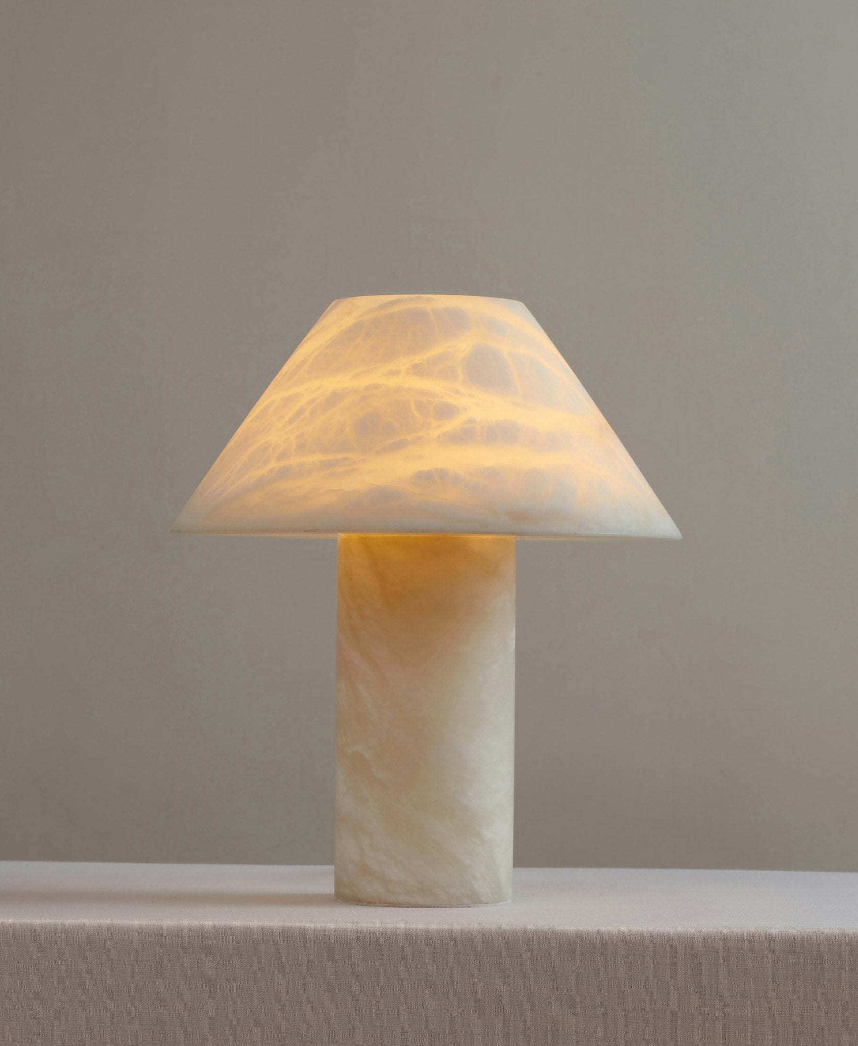 Ella Table Lamp Alabaster - Blushlighting