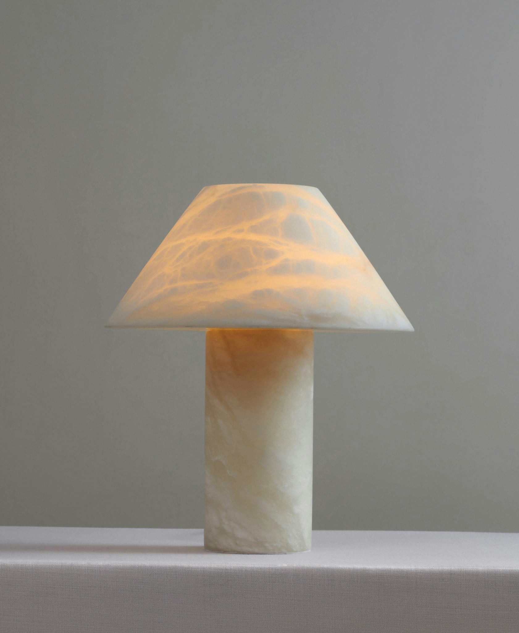 Ella Table Lamp Alabaster - Blushlighting