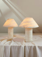 Ella Table Lamp Alabaster - Blushlighting