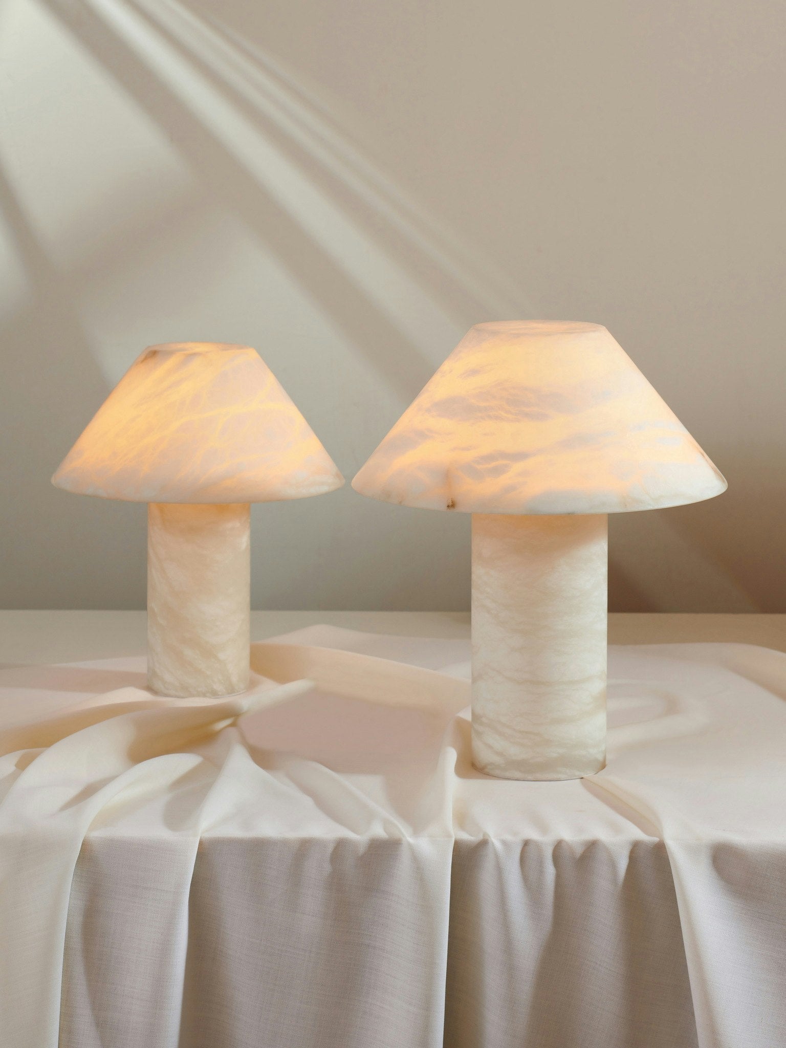 Ella Table Lamp Alabaster - Blushlighting