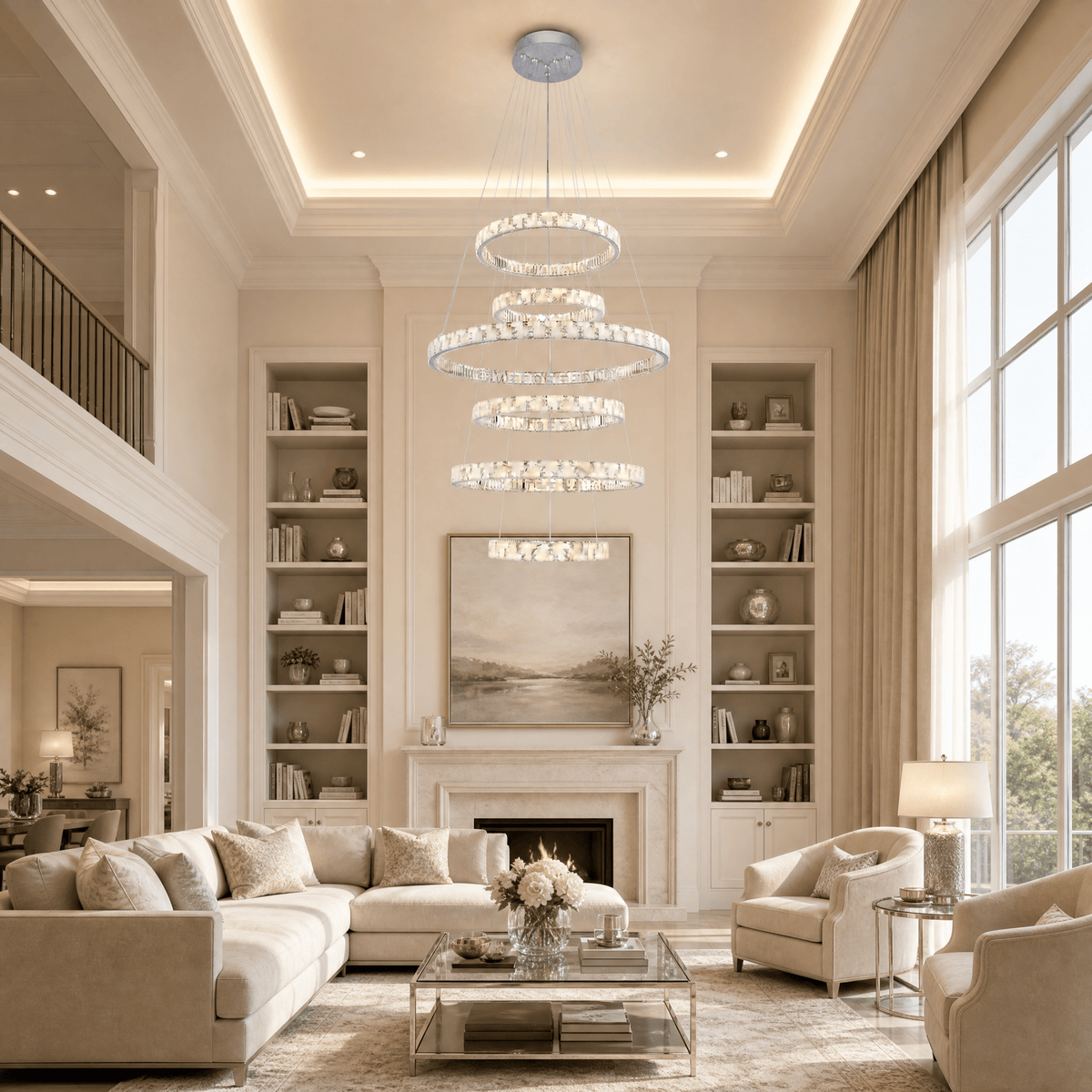 Ellery Crystal Pendant Light 48" - Blushlighting