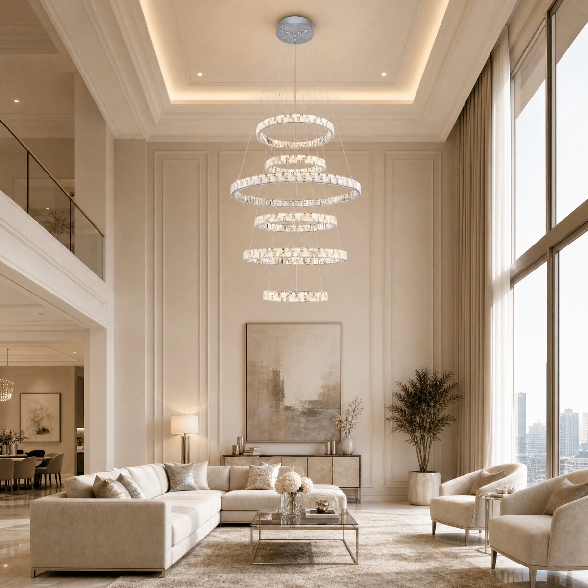 Ellery Crystal Pendant Light 48" - Blushlighting