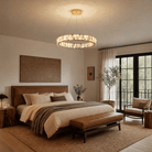 Ellery Crystal&Alabaster Round Ring Chandelier - Ø37.4" × H3" (Ø95 × H7.6 cm)Blushlighting