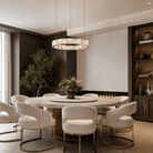 Ellery Crystal&Alabaster Round Ring Chandelier - Ø37.4" × H3" (Ø95 × H7.6 cm)Blushlighting