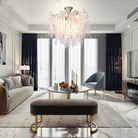 Ellie Modern Crystal Branch Chandelier - 23.62" diamBlushlighting
