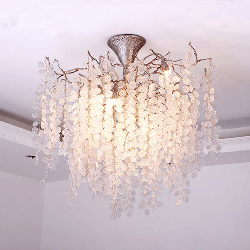 Ellie Modern Crystal Branch Chandelier - 39.37" diamBlushlighting