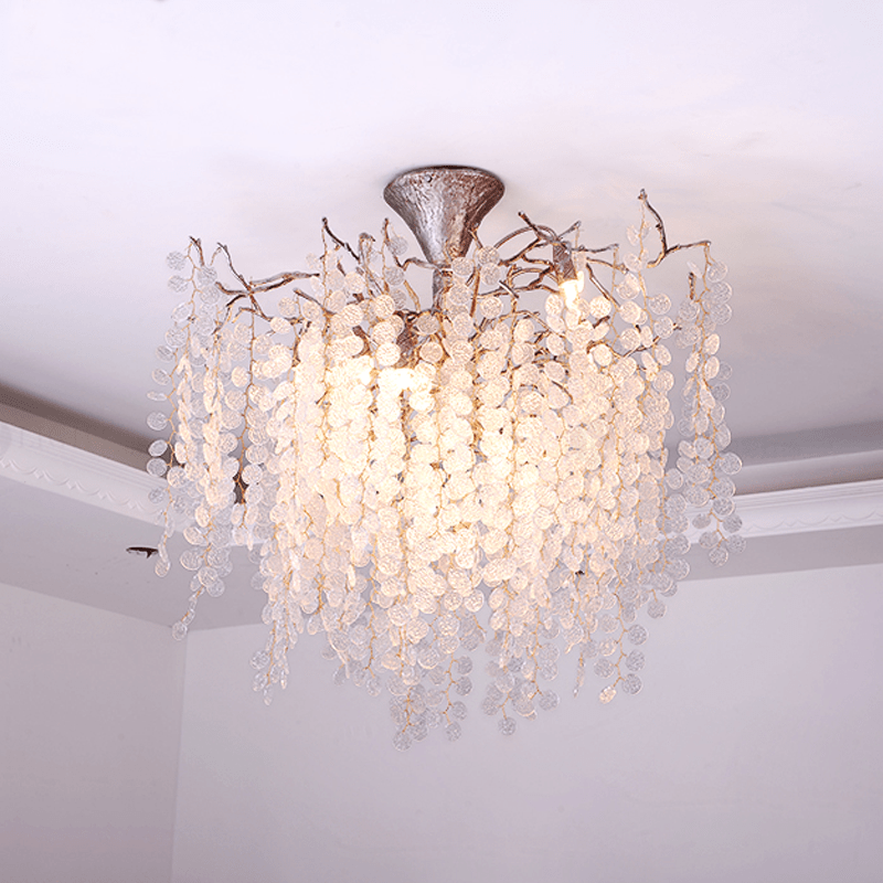 Ellie Modern Crystal Branch Chandelier - 23.62" diamBlushlighting