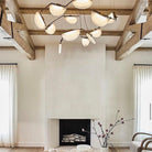 Elliot Alabaster Chandelier, Artistic Modern Chandelier for Bar Area - Blushlighting