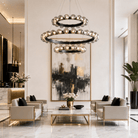 Ellison Bubbles 3-Tier Nested Glass Chandelier - Blushlighting