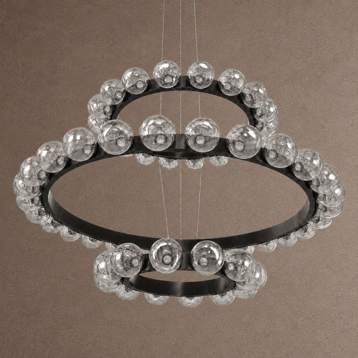 Ellison Bubbles 3-Tier Nested Glass Chandelier - Blushlighting