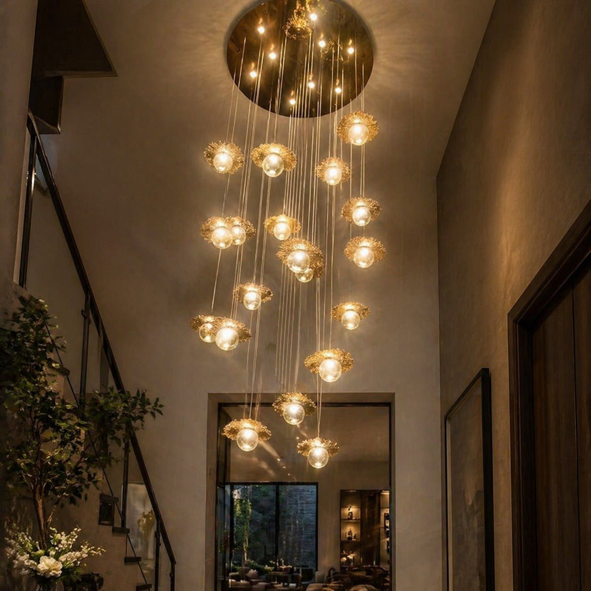 Ellison Bubbles Grand Glass Chandelier - Blushlighting
