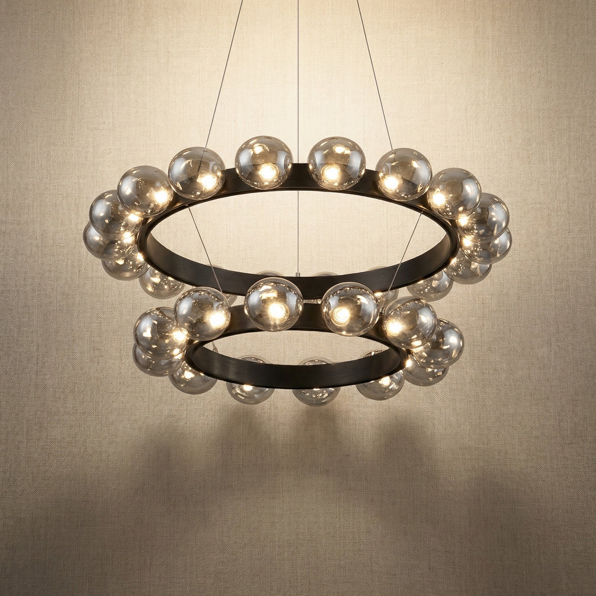 Ellison Bubbles Nested Glass Chandelier 31" - Blushlighting