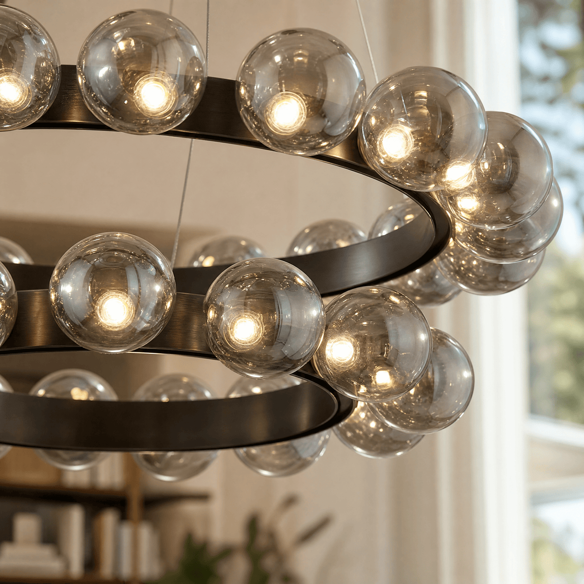 Ellison Bubbles Nested Glass Chandelier 31" - Blushlighting