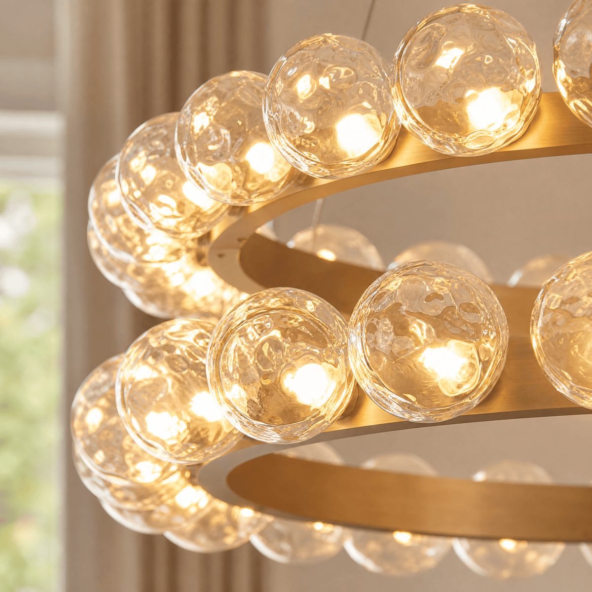 Ellison Bubbles Nested Glass Chandelier 39" - Blushlighting