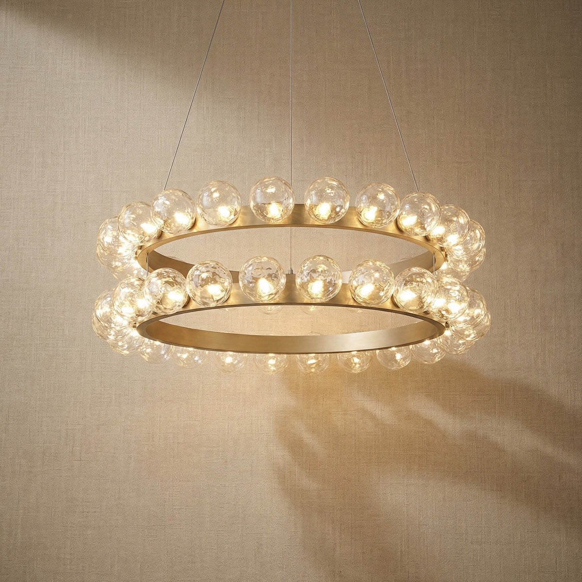 Ellison Bubbles Nested Glass Chandelier 39" - Blushlighting