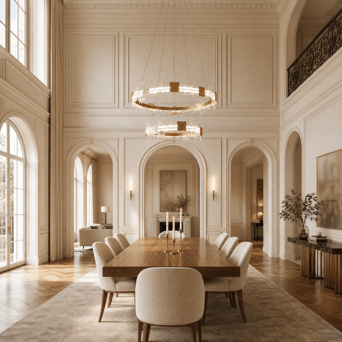 Elodie 2 Tiers Modern Gold Chandelier - Blushlighting