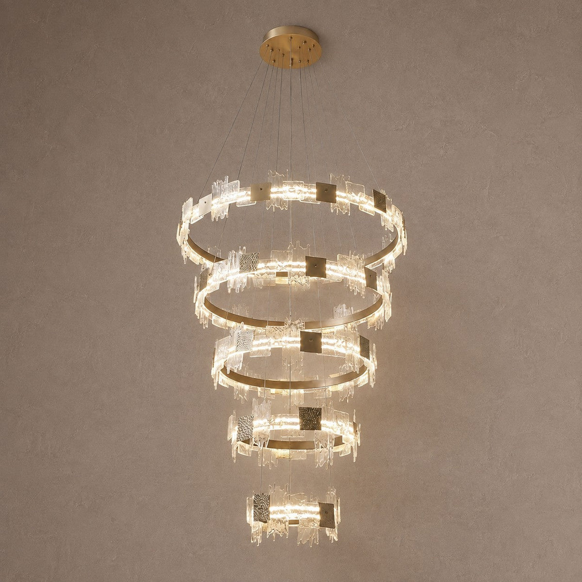 Elodie Modern Large Foyer Chandelier - Blushlighting