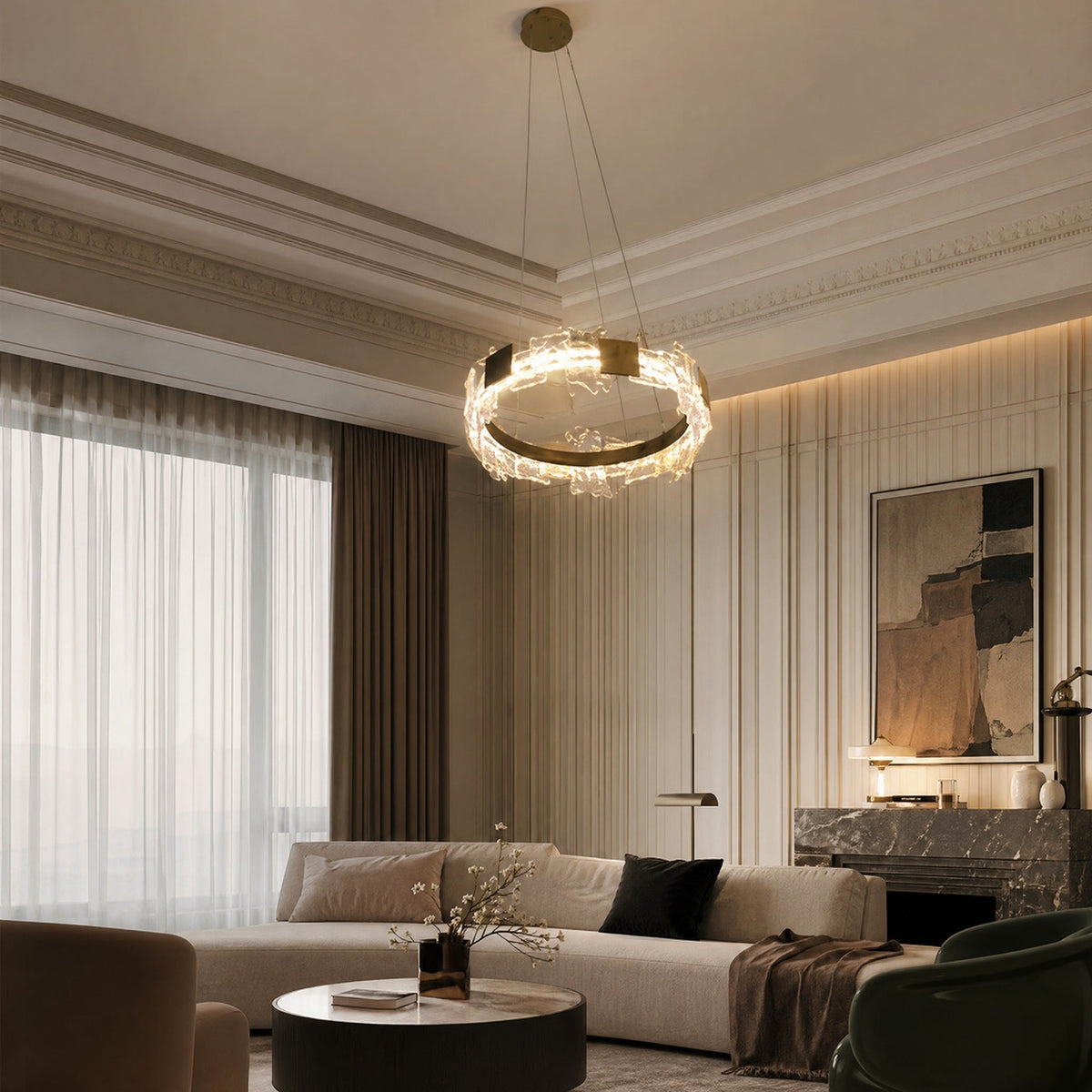 Elodie Modern Pendant Light - Ø23.6" × H9.4" (Ø60 × H24 cm)Blushlighting