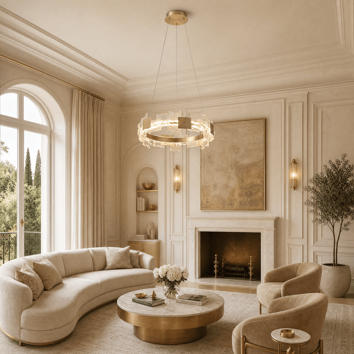 Elodie Modern Pendant Light - Ø31.5" × H9.4" (Ø80 × H24 cm)Blushlighting