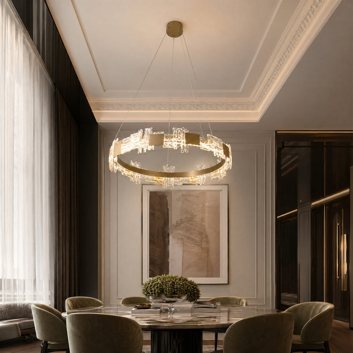 Elodie Modern Pendant Light - Ø23.6" × H9.4" (Ø60 × H24 cm)Blushlighting