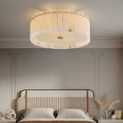 Elysian Alabaster Ceiling Lamp - ∅ 23.6″ x H 9.25″ / Dia 60cm x H 23.5cmBrass & WhiteBlushlighting