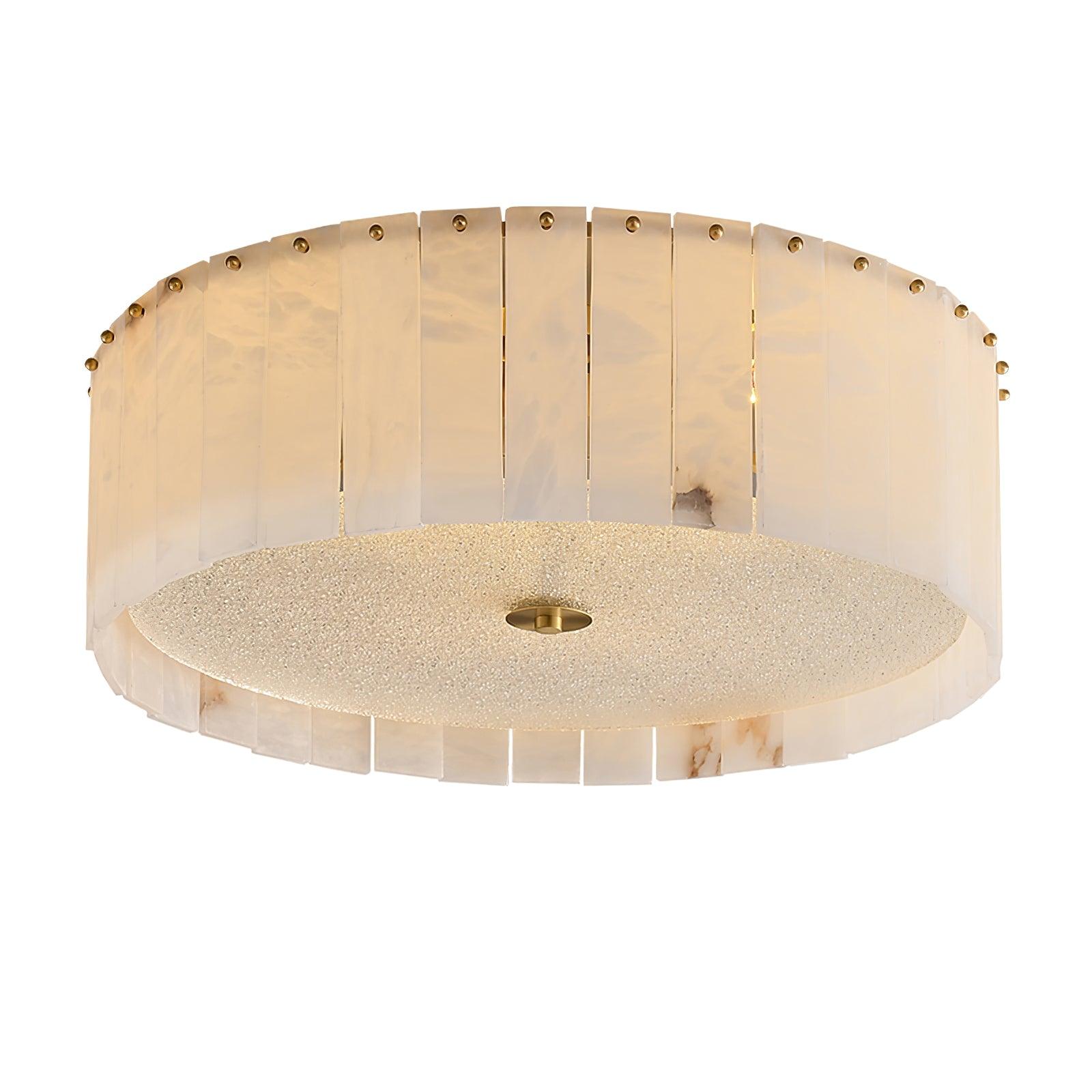 Elysian Alabaster Ceiling Lamp - ∅ 17.7″ x H 9.25″ / Dia 45cm x H 23.5cmBrass & WhiteBlushlighting
