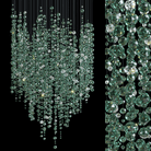 Emerald Rainfall Crystal Customize Chandelier - Support Customized DrawingsBlushlighting