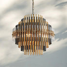 Emila Sculpture Brass Round Chandelier 24" 32" 42"-24''-Burnished Brass-