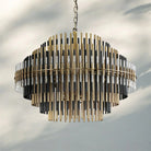 Emila Sculpture Brass Round Chandelier 24" 32" 42"-