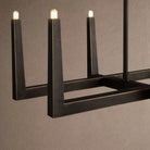 Emmet Linear Chandelier 48" 60" 72" - 72" W x 17.5" D x 11.5" HBlackBlushlighting