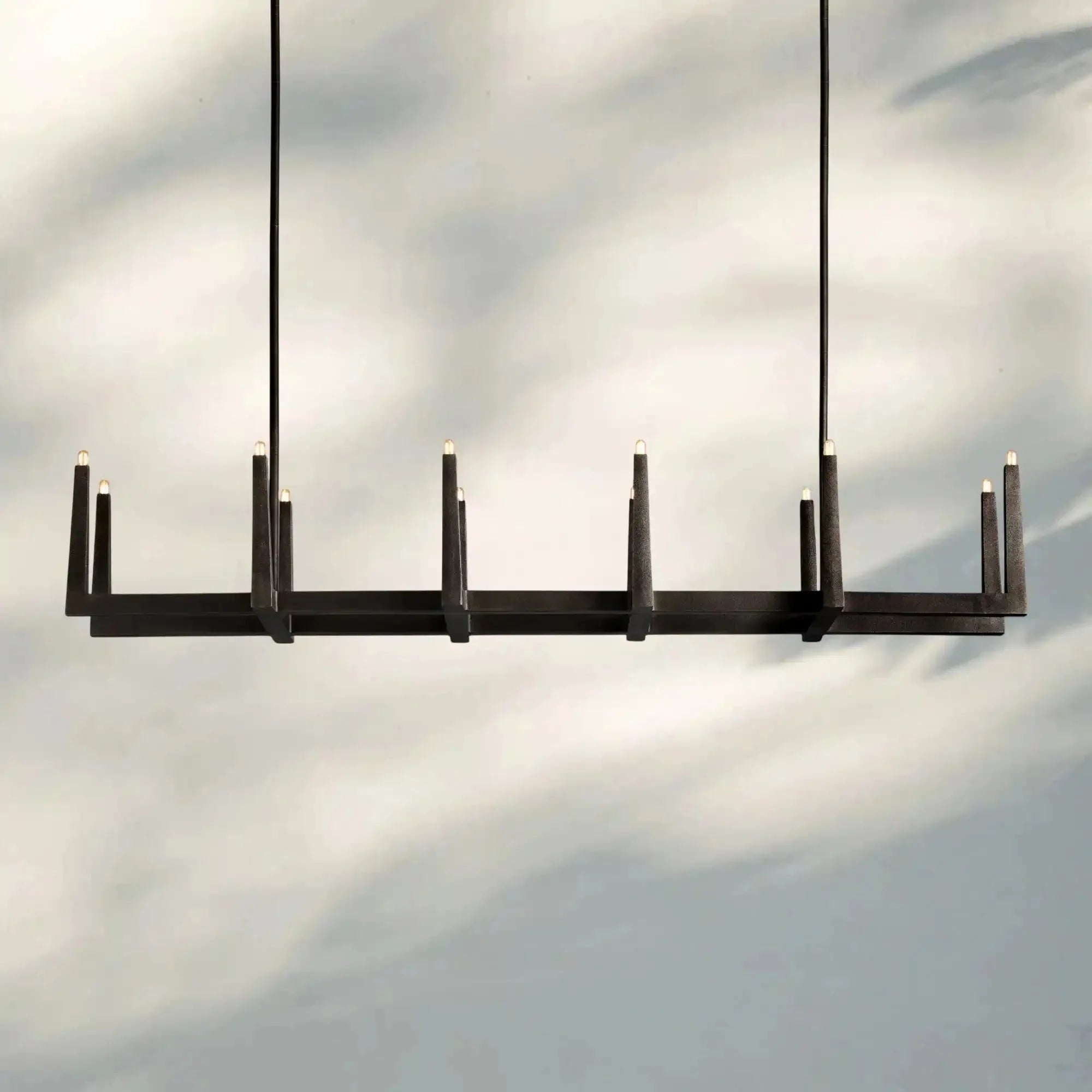 Emmet Linear Chandelier 48" 60" 72" - 72" W x 17.5" D x 11.5" HBronzeBlushlighting